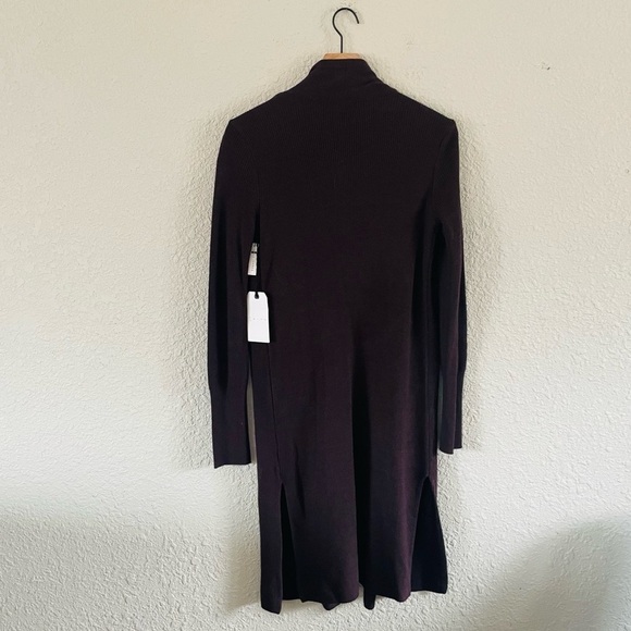 Leith NWT Dark Purple Ribbed Knit Duster Cardigan - Picture 5 of 15